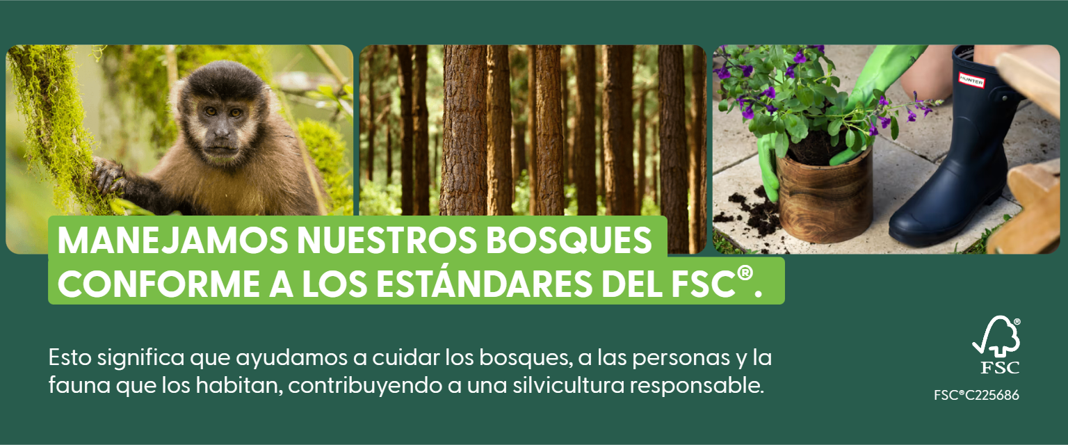Manejamos nuestros bosques conforme a los estándares del FSC